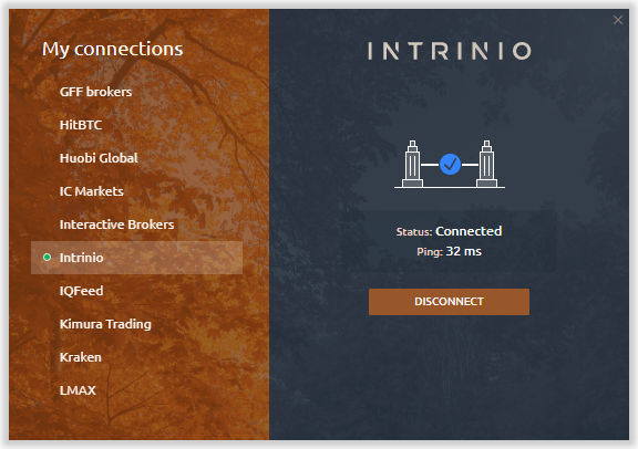 Connection to Intrinio via Quantower platform