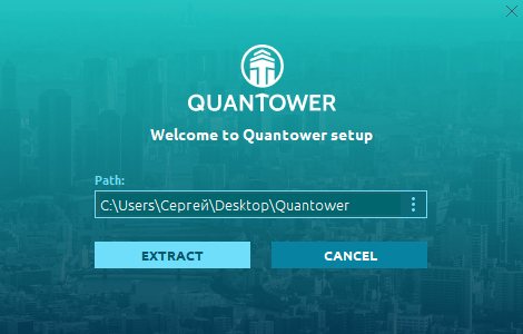 Quantower setup screen