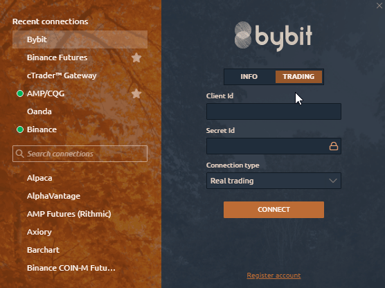 Bybit exchange in Quantower platform